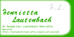 henrietta lautenbach business card